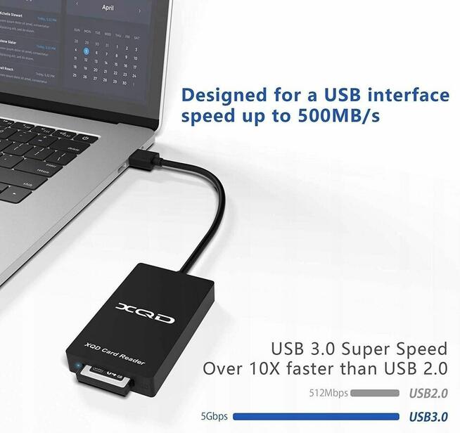 Zewnętrzny Czytnik Kart Usb 3.0 XQD do aparatu kamery