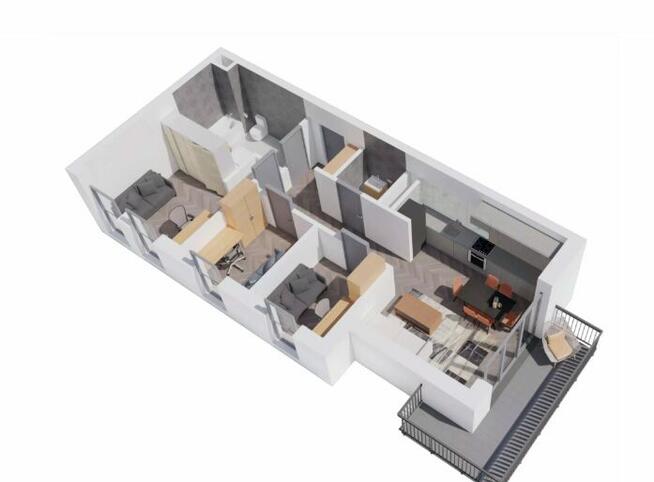 Mieszkanie, ul. Architektów 62,95m2 4 pokoje
