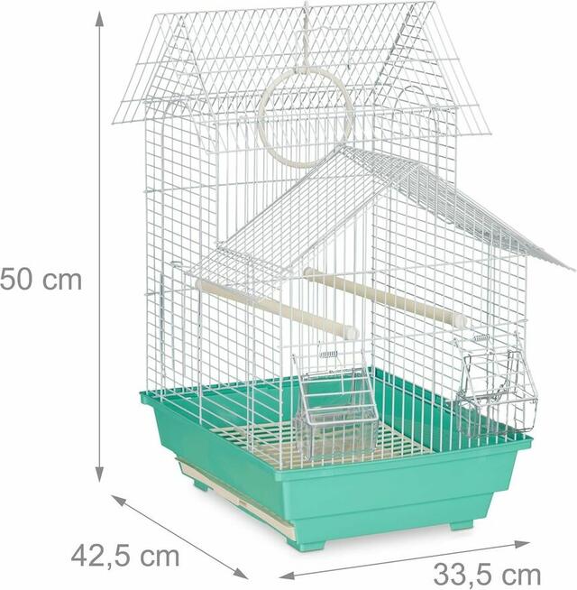Klatka doPtaków Kanarka Zięby Metalowa Biała RelaxDays