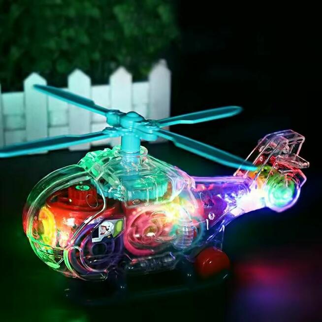 Świecący Helikopter Samolot interaktywna zabawka na baterie