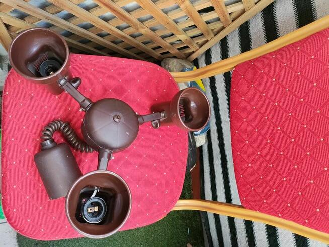 Lampa wisząca Żyrandol brązowy lampka na sufit sufitowa PRL