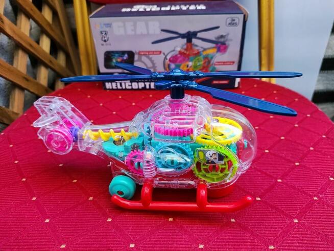 Świecący Helikopter Samolot interaktywna zabawka na baterie