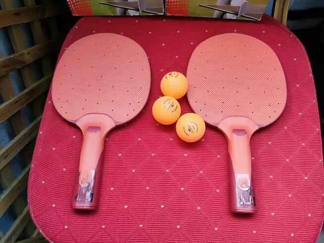 Tenis Stołowy Ping Pong Siatka Rakietki piłeczki Przenośny