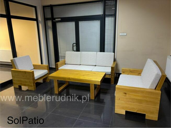 Meble tarasowe nowoczesne patio masywne