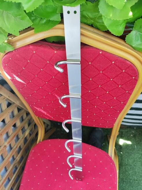 Wieszak Srebrny stal nierdzewna metalowy łazienki łazienkowy