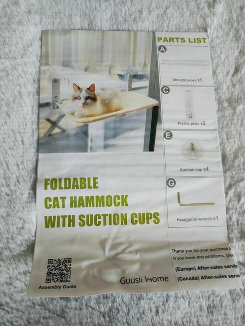 Hamak dla Kota okienny na okno ścianę półka Legowisko