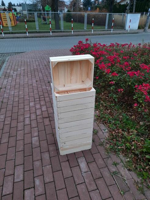 skrzynka drewniana NUMER-6 niska 40×30×13.5