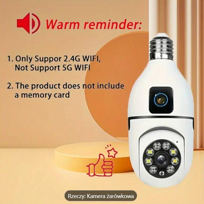 Kamera Bezpieczeństwa YIIYRY 360° Panoramiczna - 1080P HD