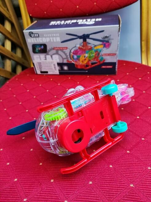 Świecący Helikopter Samolot interaktywna zabawka na baterie
