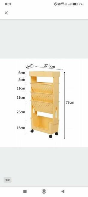 Barek na kółkach szafka Regał kuchenny łazienkowy wnękowa