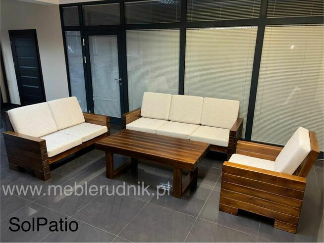 Meble tarasowe nowoczesne patio masywne