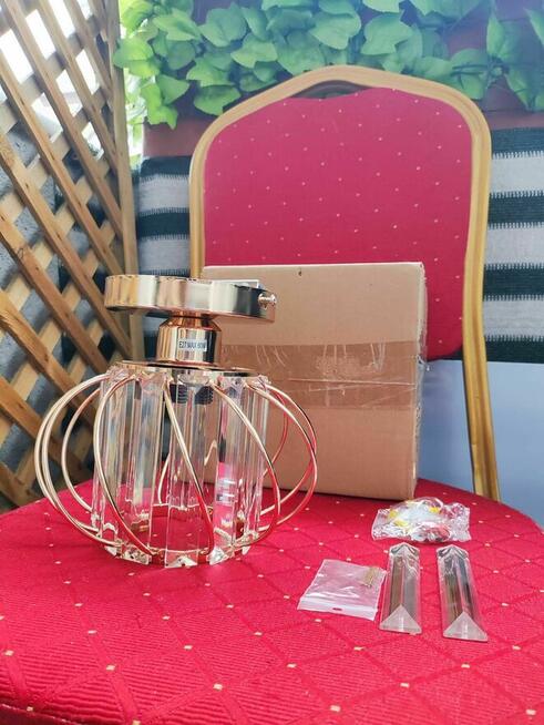 Lampa Wisząca sufitowa złota kryształowa Modern na sufit