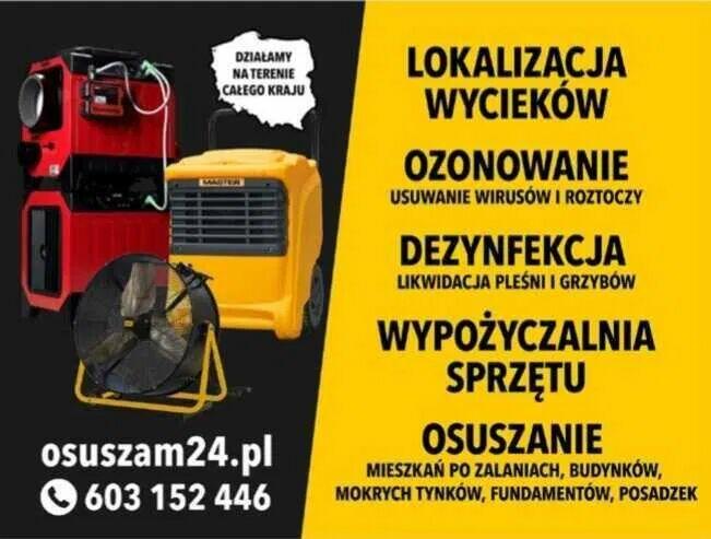 Legnica osuszanie po zalaniu rozliczenia bezgotówkowe