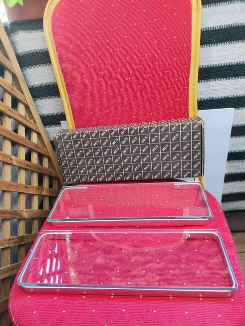 Półka łazienkowa szklana łazienki szklane pod Lustro Srebrne