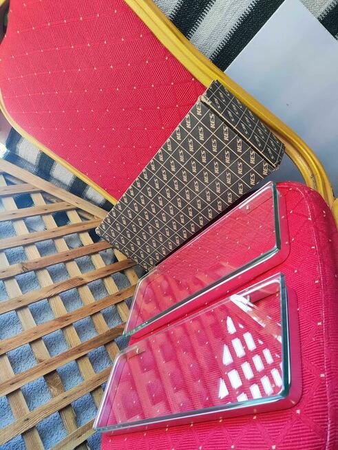 Półka łazienkowa szklana łazienki szklane pod Lustro Srebrne