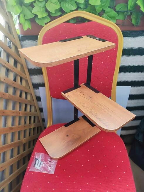 Półka Narożna Brązowa ścienna wisząca Regał wnękowa Loft