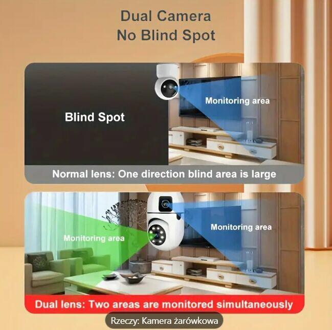 Kamera Bezpieczeństwa YIIYRY 360° Panoramiczna - 1080P HD