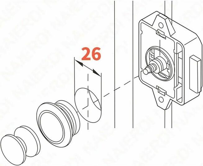 Zamek Zatrzaskowy Push LOCK do Szafki drzwi kamper przyczepy