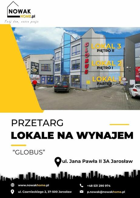 PRZETARG na Lokale na wynajem/ Jana Pawła II 3a Jarosław