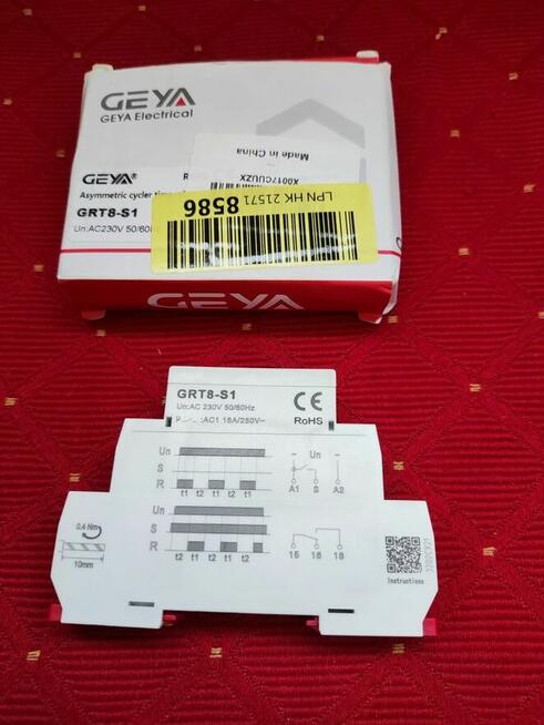 Przekaźnik czasowy cyklu GRT8-S1 Mini asymetryczny zegar