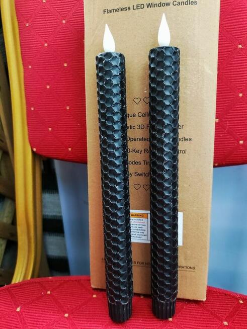 6 Świece czarne świeczki elektryczne LED świeczka na pilota
