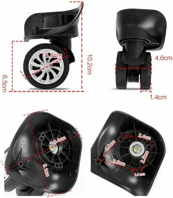 Kółka Obrotowe do Walizki turystyczna bagażowa Koła Skrętne