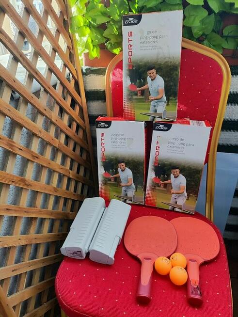 Tenis Stołowy Ping Pong Siatka Rakietki piłeczki Przenośny