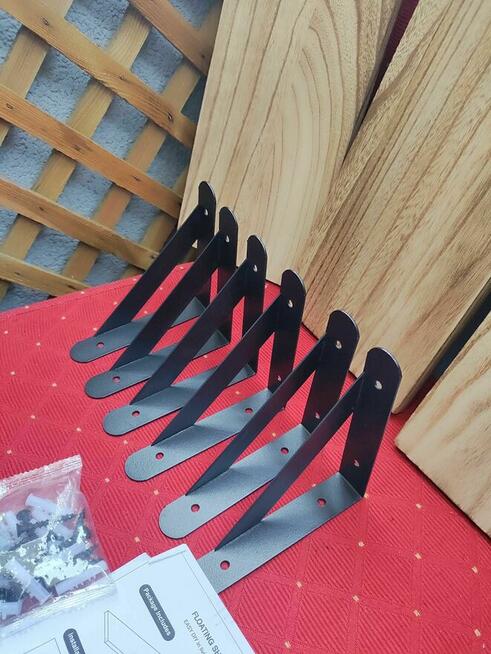 Półki Pływające Loft drewniane z drewna na ścianę ścienne