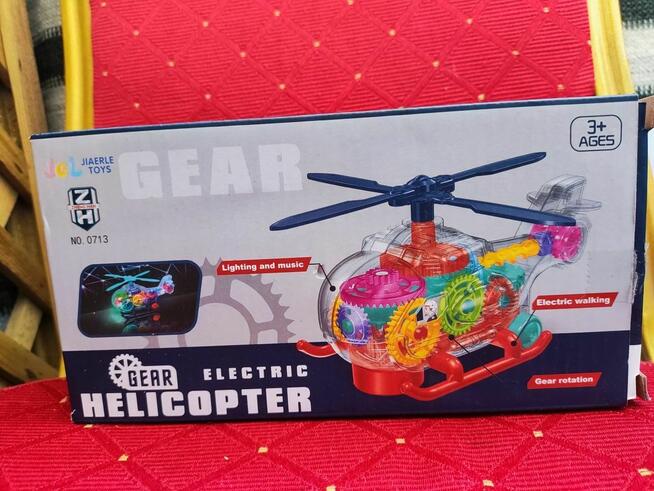Świecący Helikopter Samolot interaktywna zabawka na baterie