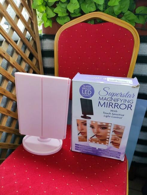 Lusterko Do Makijażu Podświetlane LED Kosmetyczne Lustro