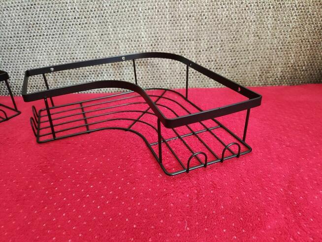 Półki Czarne metalowe łazienkowe pod prysznic prysznicowe