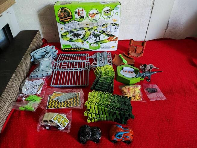 Tor wyścigowy samochodowy Tory Dinozaur pojazd dla Dzieci