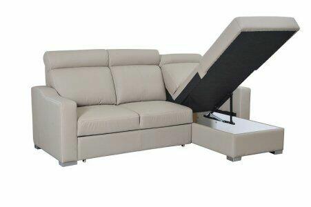 Narożnik MAXIM - niewielki i nowoczesny! Spanie + pojemnik