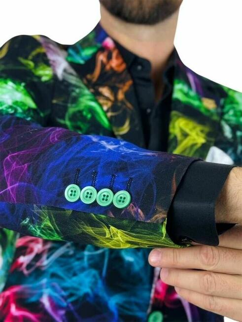 MARCO MILANO Marynarka męska C28 kolorowa, dymy, NEON wesoła