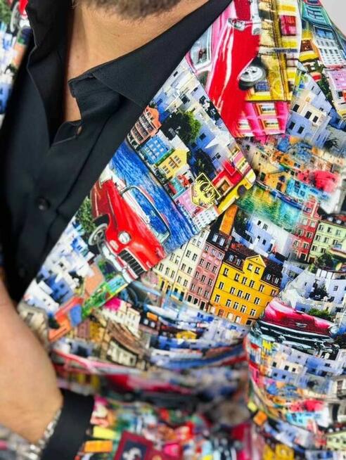 MARCO MILANO Marynarka męska M04 kolory Cuba, auta, miasto