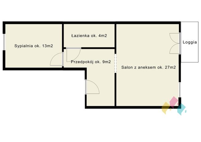 Olsztyn/Jaroty, 2 pokoje, parter, balkon