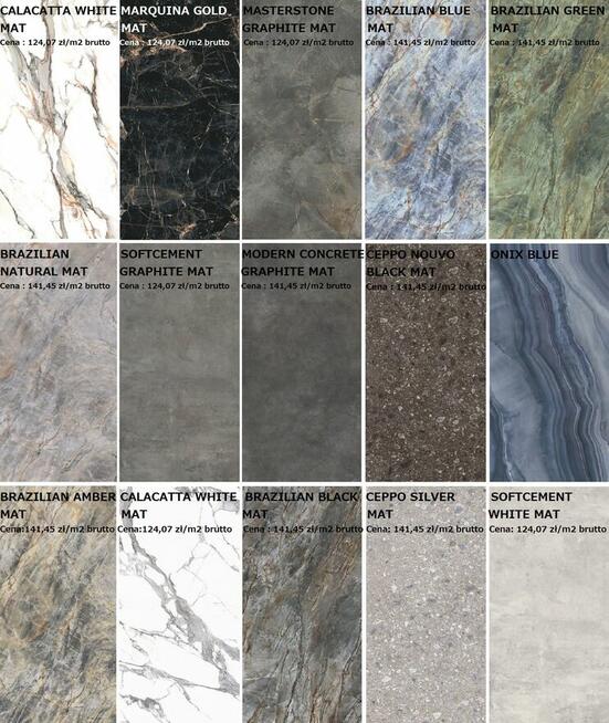 gres 280/120 cm matowy rektyfikowany outlet