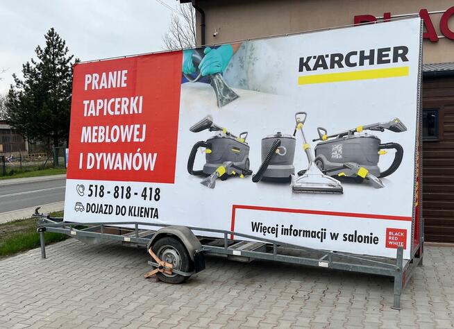 Mobilna reklama Przyczepa reklamowa Baner Billboard Wynajem