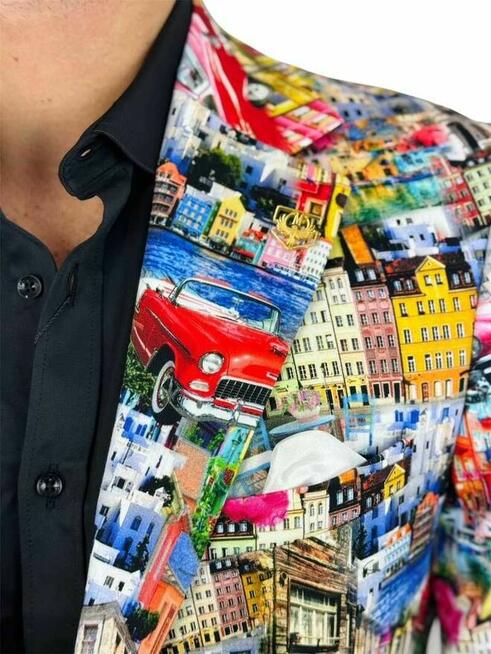 MARCO MILANO Marynarka męska M04 kolory Cuba, auta, miasto