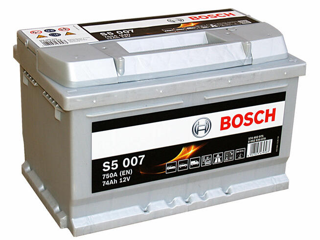 Akumulator 74Ah 750A Bosch S5007 PRAWY PLUS