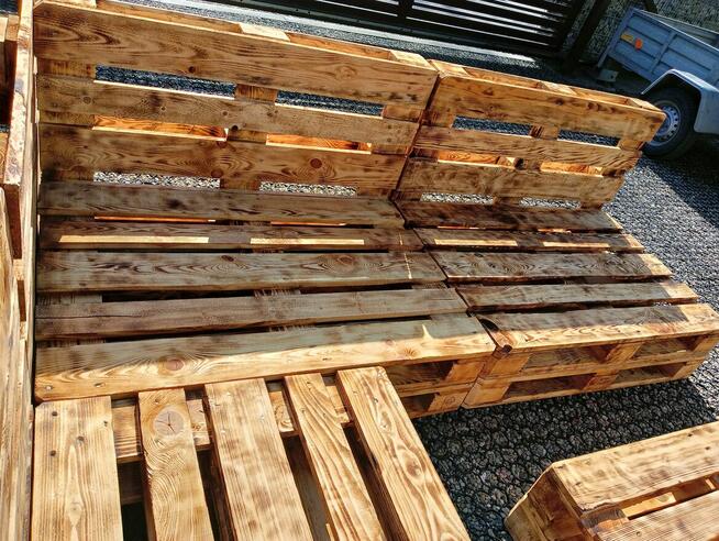 Meble paletowe ogrodowe z palet Narożnik + stolik Zestaw