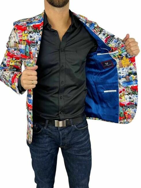 MARCO MILANO Marynarka męska M04 kolory Cuba, auta, miasto