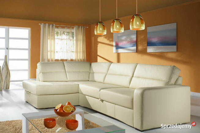 Nowoczesny narożnik Modern - 100% skóra naturalna
