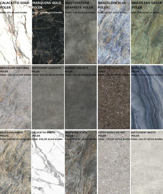 gres 280/120 cm poler - błyszczący rektyfikowany outlet