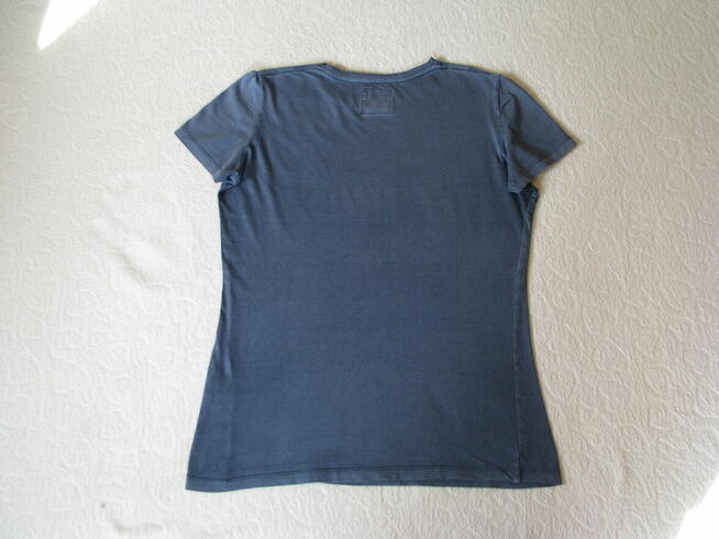 Granatowa koszulka Tatuum z żaglówką T-shirt rozm. M vintage