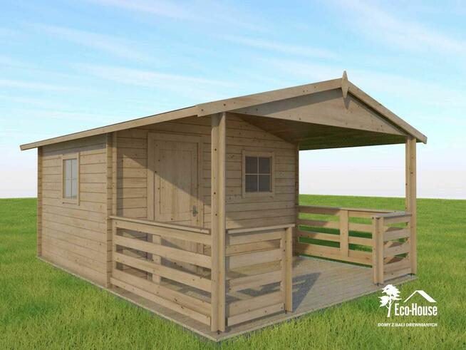 Drewniany Domek Ogrodowy 30 m2 z Tarasem 250x400 - Dalia