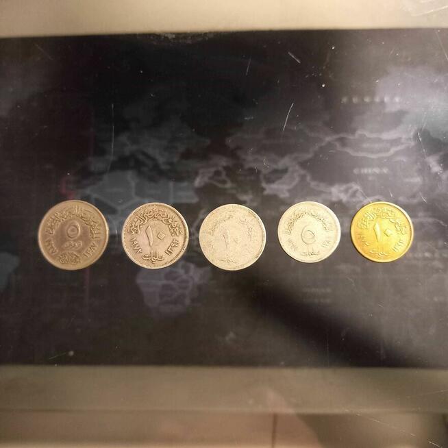 EGIPT monety obiegowe 1967 , 1973