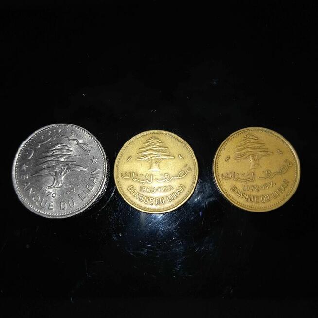 LIBAN monety obiegowe 1968 , 1970 cena za całość;