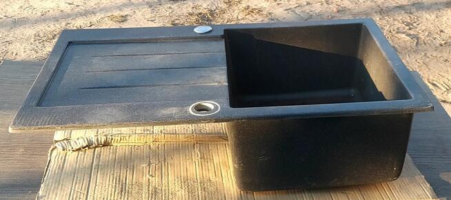 Zlewozmywak 1 komorowy granitowy czarny