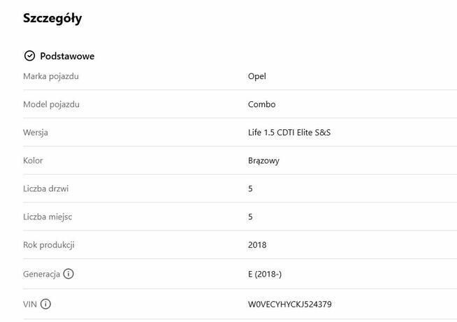 Opel Combo Life Elite